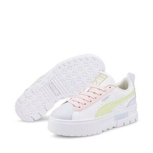 SOLD - PUMA Mayze Leather Pop Platform Sneakers